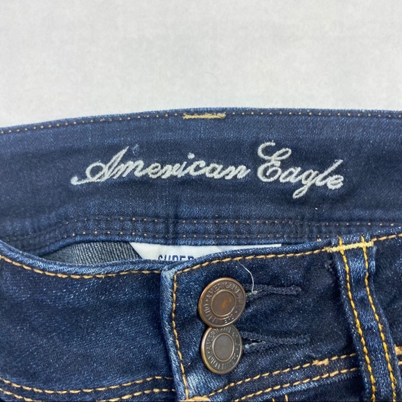 American Eagle Dark Wash Super Stretch Skinny Jean - Picture 4 of 9